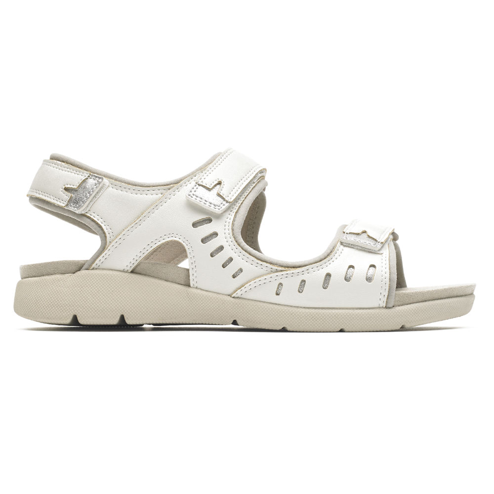 Rockport Womens Eileen Comfort - Sandals White - ZRN127836